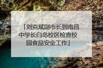 刘克斌副市长到南昌中学长白岛校区检查校园食品安全工作