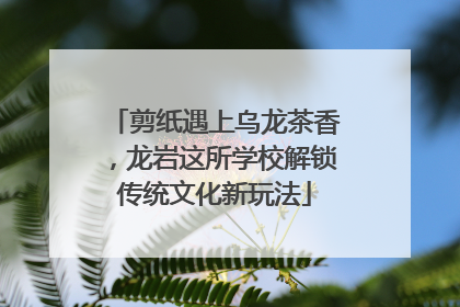剪纸遇上乌龙茶香，龙岩这所学校解锁传统文化新玩法