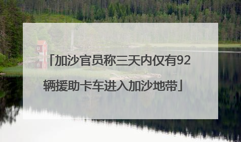 加沙官员称三天内仅有92辆援助卡车进入加沙地带