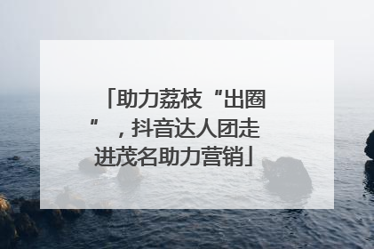 助力荔枝“出圈”，抖音达人团走进茂名助力营销