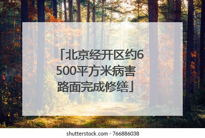 北京经开区约6500平方米病害路面完成修缮