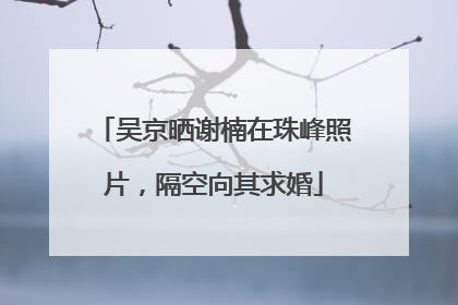 吴京晒谢楠在珠峰照片，隔空向其求婚