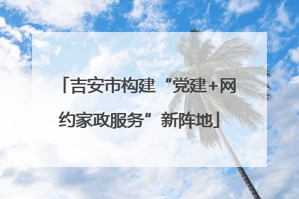 吉安市构建“党建+网约家政服务”新阵地