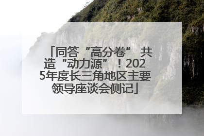 同答“高分卷” 共造“动力源”！2025年度长三角地区主要领导座谈会侧记