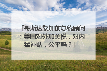 哥斯达黎加前总统顾问：美国对外加关税，对内猛补贴，公平吗？