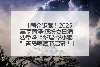 国企钜献！2025惠享菏泽·缤纷夏日消费季暨“华瑞·华小粮”青岛啤酒节启幕！