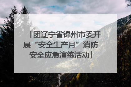 团辽宁省锦州市委开展“安全生产月”消防安全应急演练活动