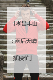 孝昌丰山：雨后天晴插秧忙