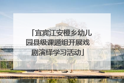 宜宾江安橙乡幼儿园县级课题组开展戏剧演绎学习活动