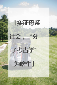 实证母系社会，“分子考古学”为啥牛