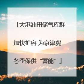 大港油田储气库群加快扩容 为京津冀冬季保供“蓄能”