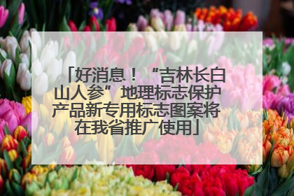 好消息！“吉林长白山人参”地理标志保护产品新专用标志图案将在我省推广使用