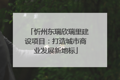 忻州东瑞欣瑞里建设项目：打造城市商业发展新地标