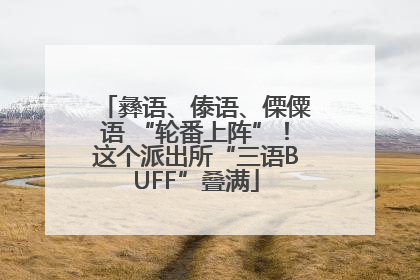 彝语、傣语、傈僳语 “轮番上阵”！这个派出所“三语BUFF”叠满