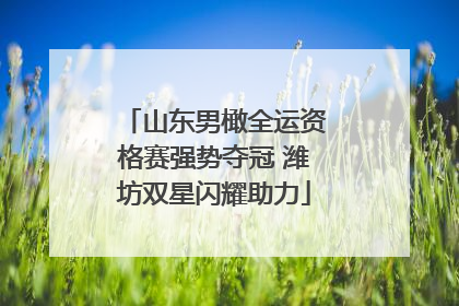 山东男橄全运资格赛强势夺冠 潍坊双星闪耀助力