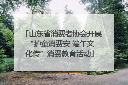 山东省消费者协会开展 “护童消费安 端午文化传”消费教育活动