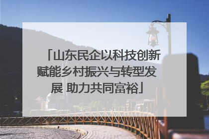 山东民企以科技创新赋能乡村振兴与转型发展 助力共同富裕