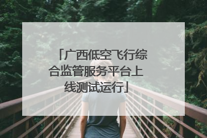 广西低空飞行综合监管服务平台上线测试运行