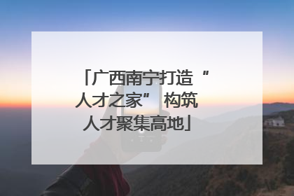 广西南宁打造“人才之家” 构筑人才聚集高地