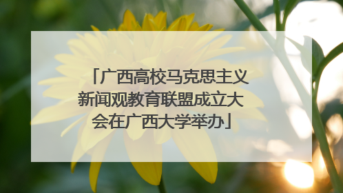 广西高校马克思主义新闻观教育联盟成立大会在广西大学举办