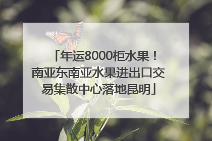 年运8000柜水果！南亚东南亚水果进出口交易集散中心落地昆明