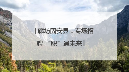 廊坊固安县：专场招聘 “职”通未来