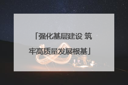 强化基层建设 筑牢高质量发展根基