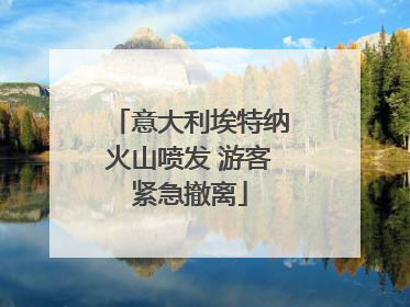 意大利埃特纳火山喷发 游客紧急撤离