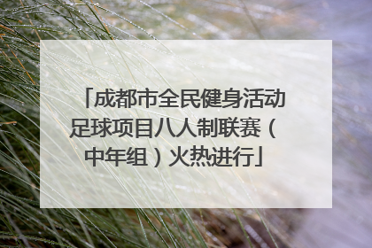 成都市全民健身活动足球项目八人制联赛（中年组）火热进行