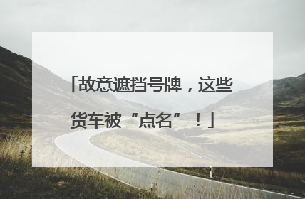 故意遮挡号牌，这些货车被“点名”！