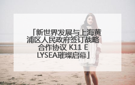 新世界发展与上海黄浦区人民政府签订战略合作协议 K11 ELYSEA璀璨启幕