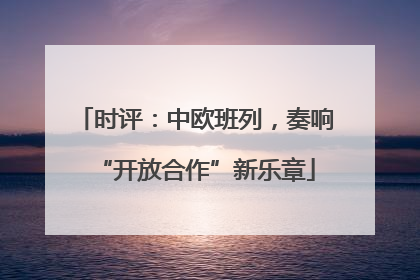 时评：中欧班列，奏响“开放合作”新乐章