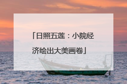日照五莲：小院经济绘出大美画卷