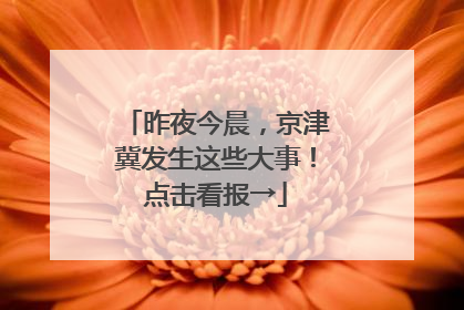 昨夜今晨，京津冀发生这些大事！点击看报→
