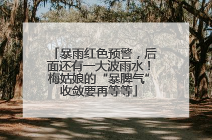 暴雨红色预警，后面还有一大波雨水！梅姑娘的“暴脾气”收敛要再等等