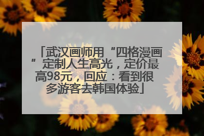 武汉画师用“四格漫画”定制人生高光，定价最高98元，回应：看到很多游客去韩国体验