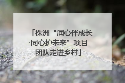 株洲“润心伴成长·同心护未来”项目团队走进乡村