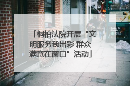 桐柏法院开展“文明服务我出彩 群众满意在窗口”活动