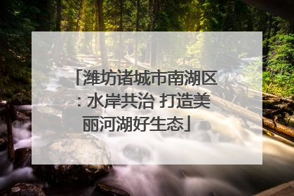 潍坊诸城市南湖区：水岸共治 打造美丽河湖好生态