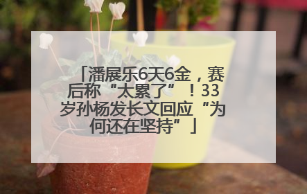 潘展乐6天6金，赛后称“太累了”！33岁孙杨发长文回应“为何还在坚持”