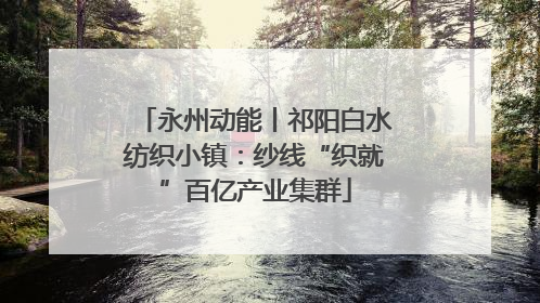 永州动能丨祁阳白水纺织小镇：纱线“织就”百亿产业集群
