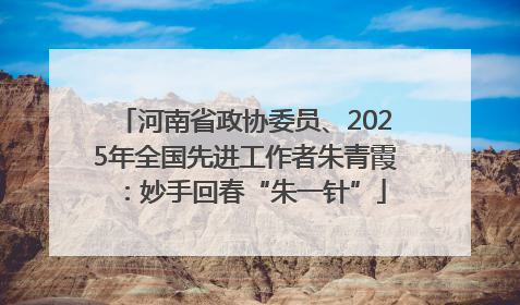 河南省政协委员、2025年全国先进工作者朱青霞：妙手回春“朱一针”