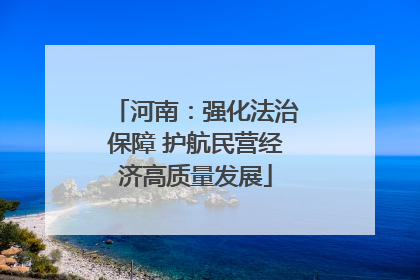 河南：强化法治保障 护航民营经济高质量发展