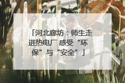 河北廊坊：师生走进热电厂 感受“环保”与“安全”