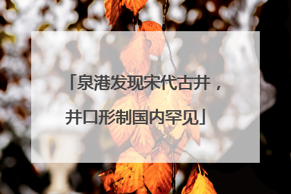 泉港发现宋代古井，井口形制国内罕见