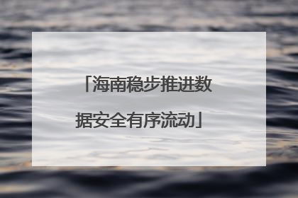 海南稳步推进数据安全有序流动