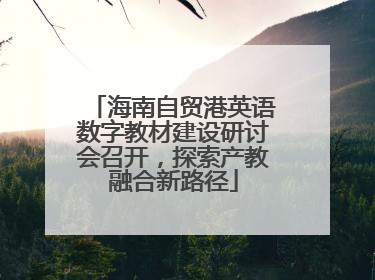 海南自贸港英语数字教材建设研讨会召开，探索产教融合新路径