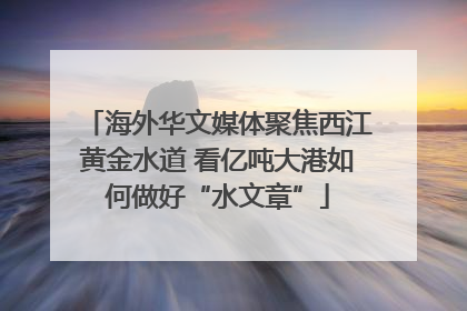 海外华文媒体聚焦西江黄金水道 看亿吨大港如何做好“水文章”