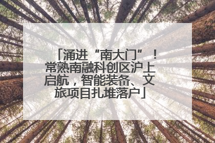 涌进“南大门”！常熟南融科创区沪上启航，智能装备、文旅项目扎堆落户