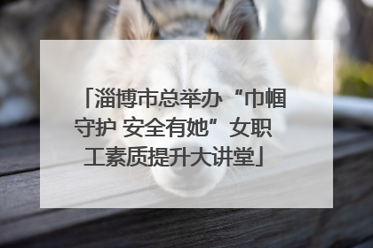 淄博市总举办“巾帼守护 安全有她”女职工素质提升大讲堂